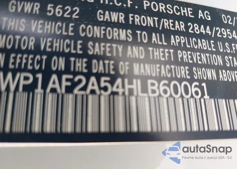 2017 Porsche Macan Turbo from USA, damaged, VIN WP1AF2A54HLB60061